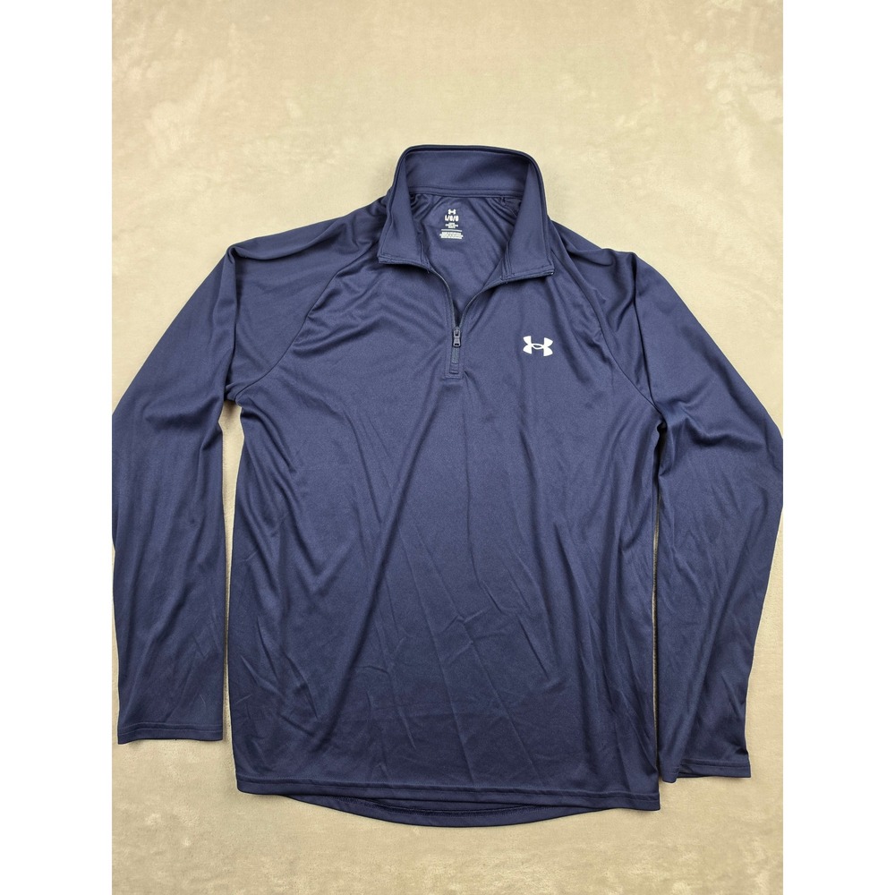 Under Armour 1/4 Zip Pullover Men Large Blue Light Performance Long Sleeve Shirt